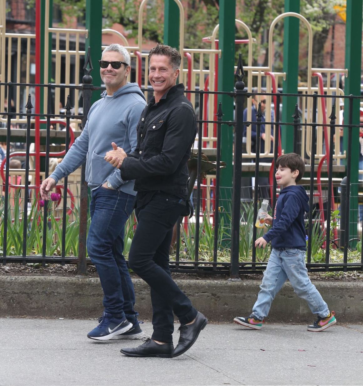 Andy Cohen With Son And Friend Out In New York City